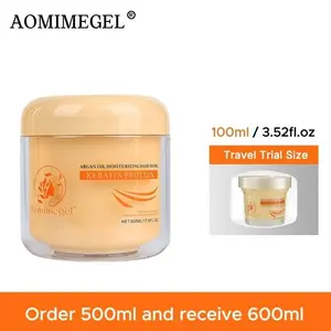 Aomimegel Treatment Deep Repair Conditioning Argan Oil Collagen Hair Mask Essence for Dry Damaged Hair All Hair Types 500ml Natural Haircare Formula Luxurious Haircare Organic Keratina Hydrolyzed Keratin based hair products