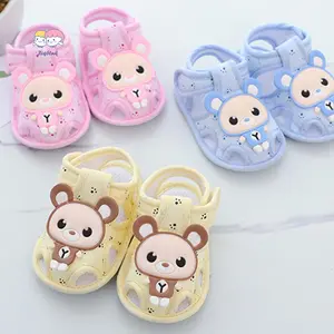 Baby Girls Boys Sandal, Cartoon Bear Dolphin Flexible Non-slip Summer Flats Toddler Shoes for Casual Daily