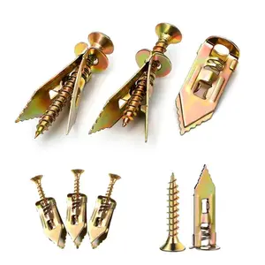 200PCS Self-Drilling Drywall Anchors Kit - No Drill Needed Easy Hang for Home & Office - Includes 100 Anchors & 100 Screws for Quick Installa