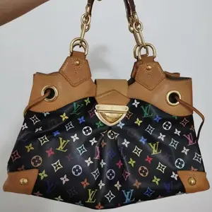 Pre-owned Louis Vuitton black monogram multicolore tote bag