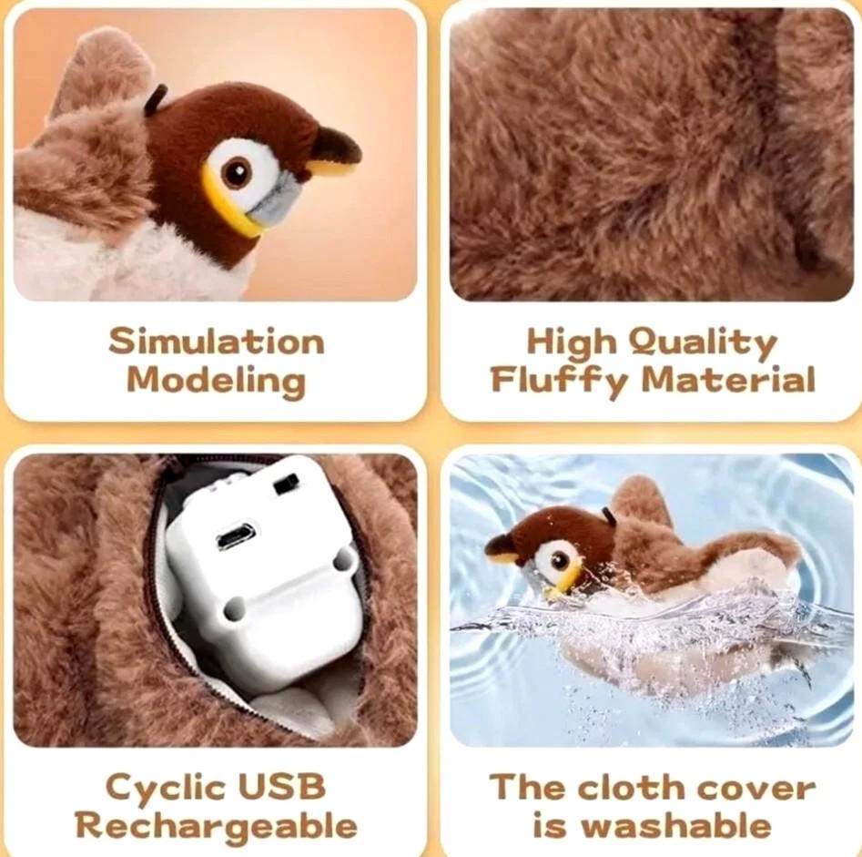 1PCS GREEN Cat simulation cat mint chirping bird sound toy, dog to relax interactive toy, little bird to amuse the cat, pet cat toy（Color: Green）