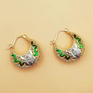 18k Gold Plated Tri color Virgencita Earrings, Virgin Mary Earrings, Virgen de Guadalupe earrings, Virgencita hoops outdoorfun Diamond-Like Bride Crown with Sash Bandana Satin Lined Halo Turban Head Wrap