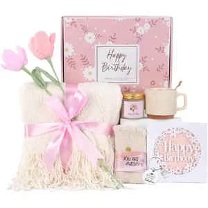 Birthday Gifts for Women, Birthday  Basket for Women, Self Care/Get Well Soon  Package, Happy Birthdays Idea for Her, Mom, Sister,  , Wife, Girlfriend, Coworker, BD Gifts Ideas