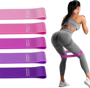 Mini Resistance Bands Set - 5 Sizes High Elastic TPE & Latex for Workout Yoga Physical Therapy with Supplier Warranty Durable Safe Compact Portable Multi-Purpose Use