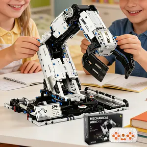KIDGENIUS STEM Remote Control Mechanical Arm Building Blocks, 2.4G Wireless Control, Safe Eco-friendly Materials, Educational Gift for 8-12 Year Olds' Engineering Creativity