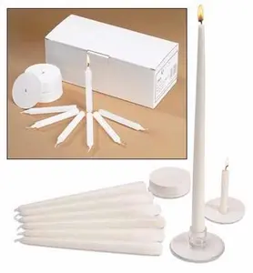 Will & Baumer 64729 Congregation Candle with Drip Protector, 0.5 x 4.25 in, for Room Decor