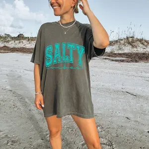 Salty Vibes Comfort Colors T-Shirt - Beach Lover's Tee, Summer Style, Coastal Fashion, Great for Vacations, Gift for Ocean Enthusiasts