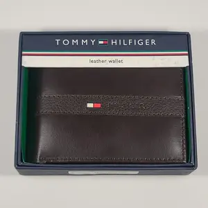 Tommy Hilfiger Men's Bifold Brown Leather Ranger Wallet 31TL22X062