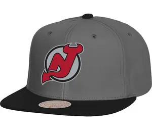MENS MITCHELL & NESS NHL STORM FRONT SNAPBACK DEVILS - GREY