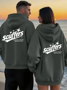 Valentine's Day Gift Theme Scuffers Print Streetwear Couple, Lightweight Polyester Shirt for Men & Women, Casual All Seasons Wear