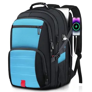 Extra Large Backpack  Travel Laptop For Men Women Big 50l Water Resistant School Business Work College Computer Heavy Duty Bag Fits 17 Inch Blue