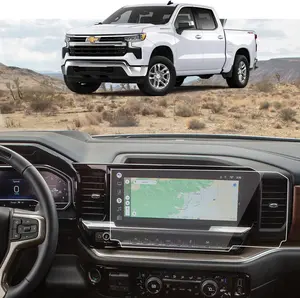 Screen Protector for Car 2025~2022 Silverado& Sierra 1500,2024 Chevy Chevrolet Silverado&GMC Sierra 2500/3500HD 13.4” GPS Screen Accessories HD 6H PET