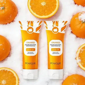 Orange Enzyme Exfoliating Gel, Gentle Face & Body Skin Care, Vitamin C Infused Skin Smoothing Gel for Daily Skin Care