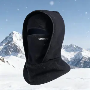 Outdoor Winter Warm Hat Neckband Integrated Cycling Mask Sports Ski Head Cover Neck Windproof Cold One-Piece Pullover Hat