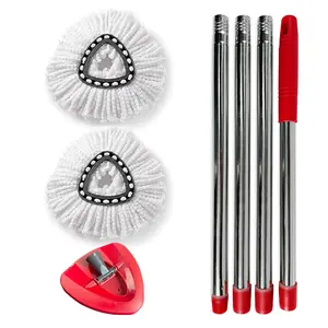 2 Pack Mop Head Replacement for O Cedar 1 Tank, Spin Mop Head Replace with 30-58" Mop Handle and Mop Base Compatible with Ocedar EasyWring, Spin Mop Replacements, Mop Refills Machine Washable(White,1 Tank)