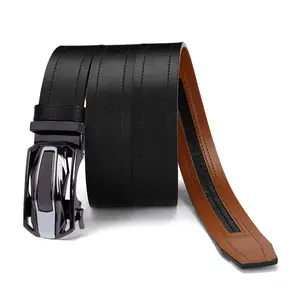 【Adjustable】Mens Belt Leather Ratchet Easy Release Belt For Men Designer Belt Dress and Casual with Adjustable Buckle for Men's Wear Gift Outdoorfun Textured for Birthday Gift accessories men business belt no hole