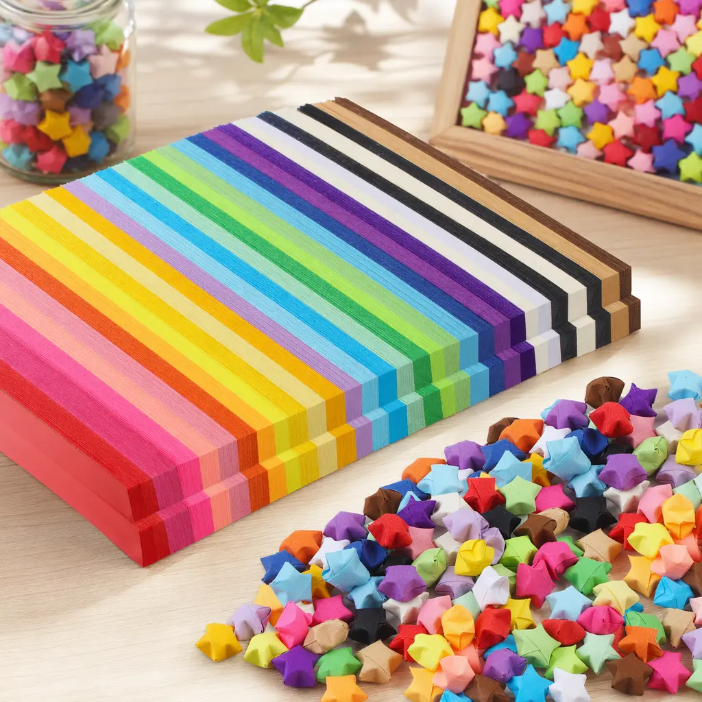 2060Pcs 27Colors Double Sided Origami Star Paper Strips for DIY Crafts