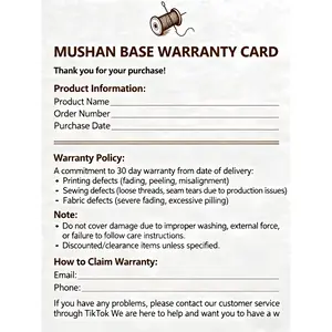 5-1 Our T-shirt and Hoodie Online After-sales card