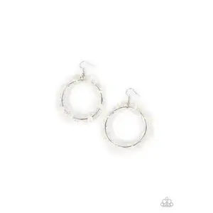 Ocean Surf White Earrings with Simple Design and Clear Finish