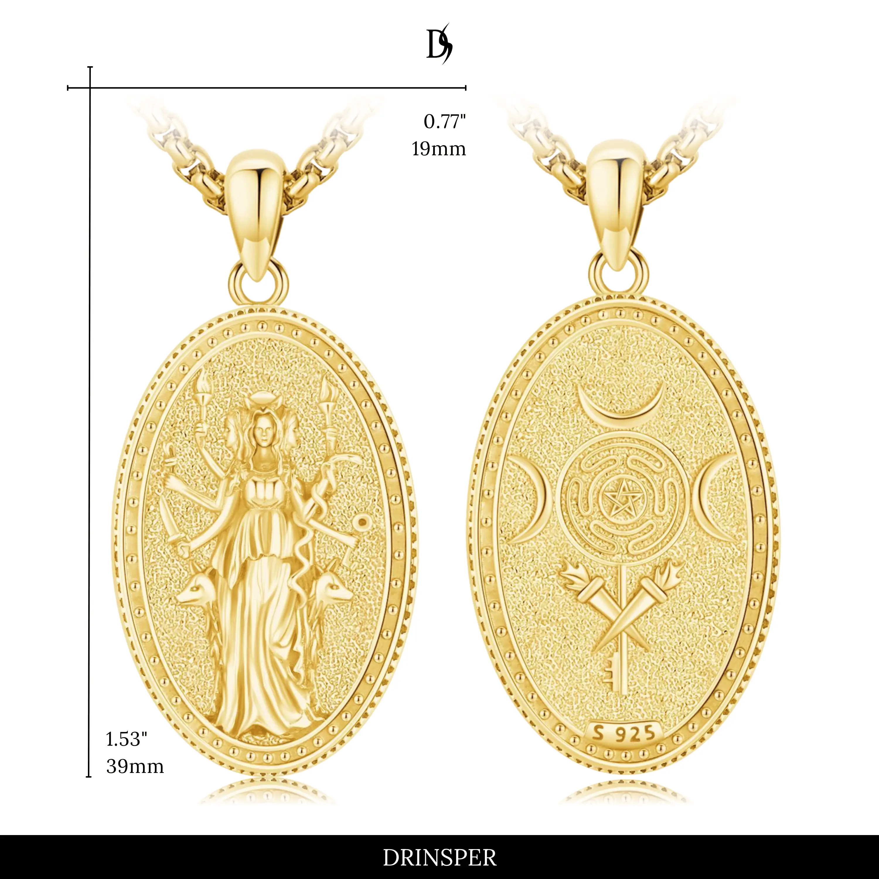 Goddess Hecate -1 Gold Plated