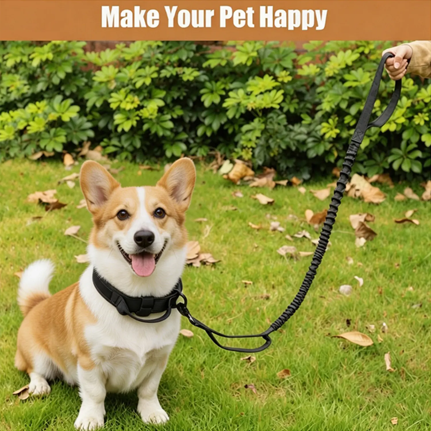 Tactical Dog Collar and Leash Set, Adjustable Nylon Military Training Collar with Control Handle and Metal Buckle, Collar for Medium and Large Dogs