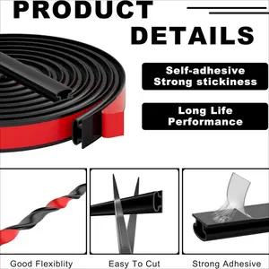 3. Rolls (1 meter per roll) of weatherproof door seals, D-shaped door weatherproofs, window frames weatherproof, self-adhesive door seals, door seam seals, anti-theft doors, bedroom door bottom seals, sound insulation, anti-collision