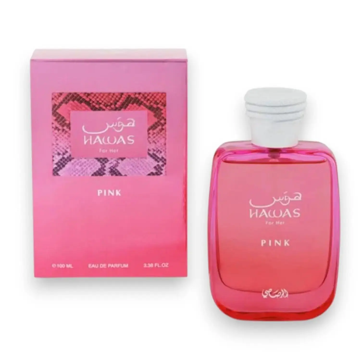 Rasasi | Hawas | Pink | Women's Fragrance | 100 ML 3.4 OZ | Eau De Parfum | Neroli Essential Egyptian - Cinnamon & Nutmeg