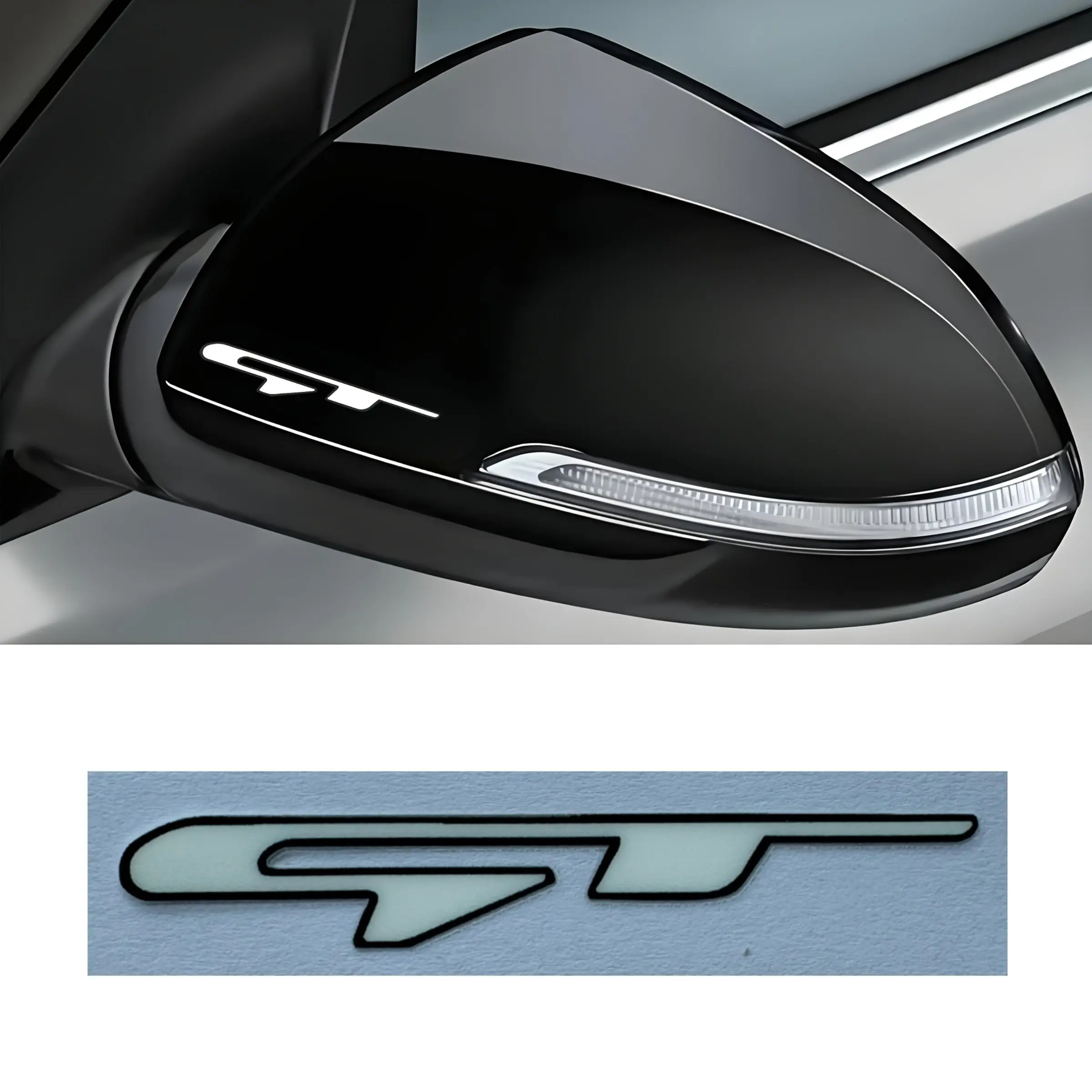 2PCS Car Stickers GT Car Logo Badge Decoration Decal for Hyundai Kia Car Styling Vehicle Decoration Accessories Car Decals