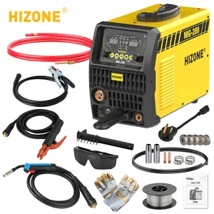 HIZONE 200A MIG-200 aluminum welder, 8-in-1 aluminum and copper multifunctional welder, can be connected to a wire drawing welding gun (not equipped with a argon arc welding gun/wire drawing gun)