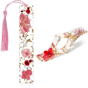 2 count Book Page Holder Thumb, Book Accessories Book Marks for Reading Women Page Holder for Thumb Dried Flower Bookmarks for Reading Lovers,  for Bookworm, Readers, Literary, Students, Teachers
