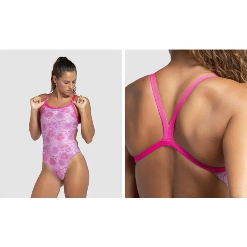 ARENA Women's Breast Cancer Challenge Back Leotard, Sports & Outdoor Dancewear