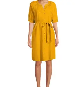 BRAND NEW Time and Tru Women's Short Sleeve Shirt Dress Size Jrs L