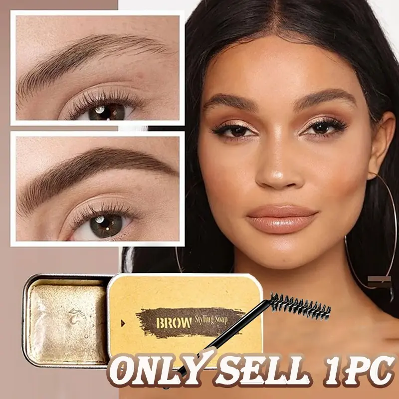 Waterproof Eyebrow Styling Soap, Popular Makeup, Lightweight Clear Brow Sealer, Long-Lasting & Smudge-Proof, Brow Gel Setting, Defined & Separated Hairs, Natural 3D Feathery Brows, Beginner-Friendly Must-Have for Brow Makeup, Cosmetic