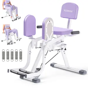 Hip Abductor Machine for Home Gym | Inner Thigh & Glute Trainer | Adjustable Resistance Leg Exercising Workout Equipment for Women