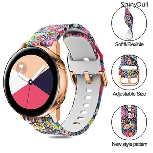 20mm 22mm Graffiti Silicone Watch Band – Sport Strap for Samsung Galaxy, Huawei & Amazfit Watches