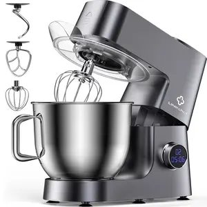 800W 12-Speed Tilt-Head Stand Mixer, 7.4 QT Kitchen Electric Mixer with Dough Hook, Wire Whip and Beater