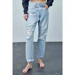 Denim Lab USA Crossover Boyfriend Jeans