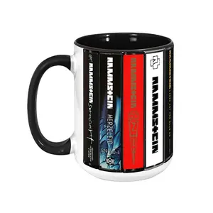 [SALE UP TO 51%] Rammstein Cassette Tape Mug, Retro Album Spines Coffee Cup, German Industrial Rock Gift, Du Hast Style Decor