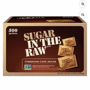 Sugar in the Raw Turbinado Cane  Sugar Packets, 500 ct.