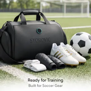 STOROVIC Soccer Duffel Bag with Separate Cleat Compartment, 32L Basketball Gym Training Work Bag for Match Day & Travel