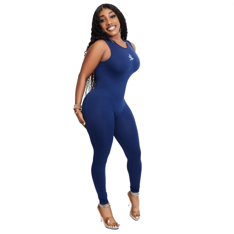 Sterl sexy women Sleeveless Jumpsuit Sports/Outfit solid color
