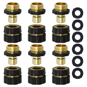 3/4 Inch Garden Hose Fitting Quick Connector Male and Female Set, 4 /6 Set, Garden Hose Adapter, Quick Connect Hose Fittings, Garden Hose Connector, Hose Attachment
