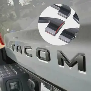 3D Raised Tailgate Insert Letters fit 2016-2023 Tacoma Badge Emblems GLOSS BLACK