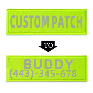 Hi-Vis Custom Patches, Dog Vest PatchesService Dog in Training Patches, Reflective and RemovableDog Harness Patches for Service Dog Vest