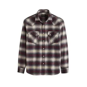 Pendleton Wyatt Shirt-Gray Red Plaid