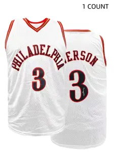Men's Philadelphia 3 Basketball Jersey, Classic Throwback Jersey, Breathable Basketball Vest, Sleeveless Sports Top for Outdoor Sports Competition, Basketball Clothing for Men