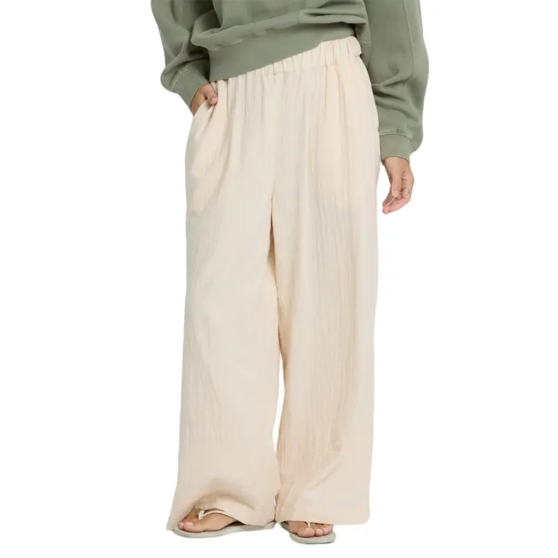 BILLABONG | Women's Follow Me Pants, Loose Straight Leg Elastic Waist Pants with Pockets, Beach Lounge Casual Everyday Essentials