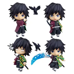 10CM Anime Figure Q VersionTomioka Giyuu Movable Demon Slayer Model Dolls Toy Gift Collect Boxed Ornaments PVC  Material