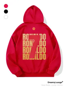 Men's World Cup Ronaldo Graphic Long Sleeve Hoodie, Casual Sportswear, Home Wear, Outdoor Use, All-Season Men's Outerwear