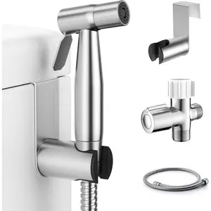 Handheld Bidet Sprayer for Toilet, Muslim Shower Water Jet Spray for Toilet, Bidet Faucet Cloth Diaper Sprayer for  Wash, Adjustable Water  with Bidet Hose for Feminine Wash